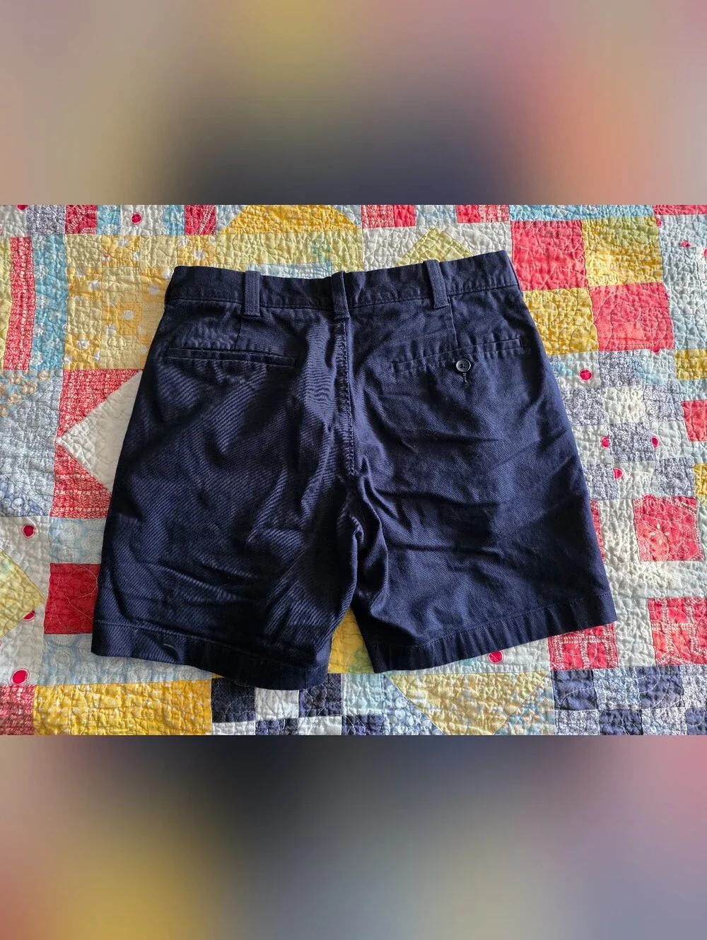 J. Crew Men's Navy Flat-Front Cotton Shorts